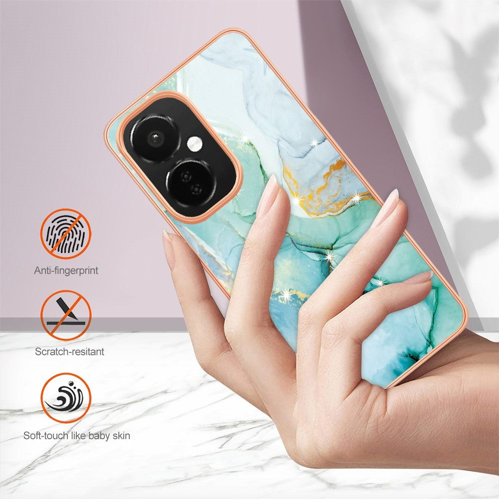 OnePlus Nord CE 3 Lite (5G) Hybrid plastbakdeksel - turkis marmor