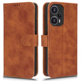 Xiaomi Poco F5 Leather Flip Cover m. Lommebok og stativfunksjon - brun