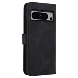 Google Pixel 8 Pro Leather Flip Cover m. Lommebok og stativfunksjon - svart