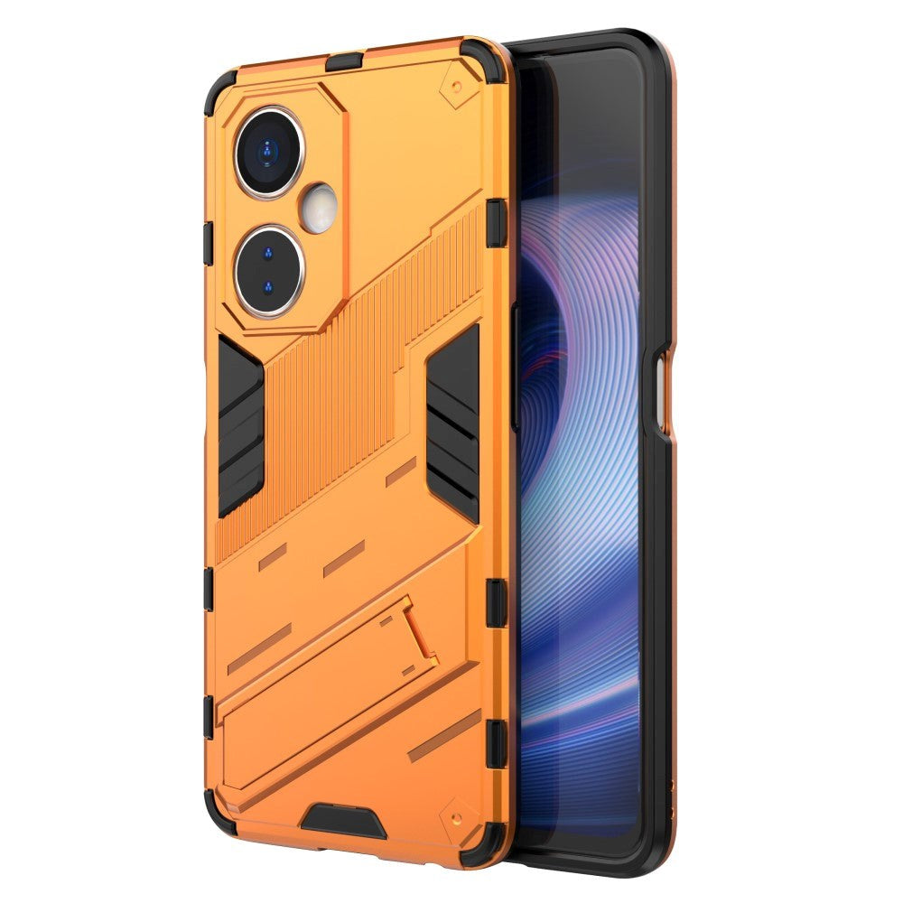 OnePlus Nord CE 3 Lite Hybrid Craftsman Bakdeksel m. Stativ - oransje