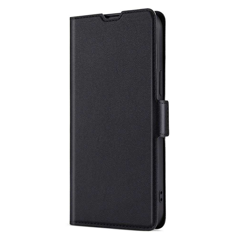 Honor Magic5 Pro Leather Flip Cover m. Kortholder og stativfunksjon - svart