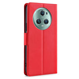 Honor Magic5 Pro Leather Flip Cover m. Kortholder og stativ funksjon - rød
