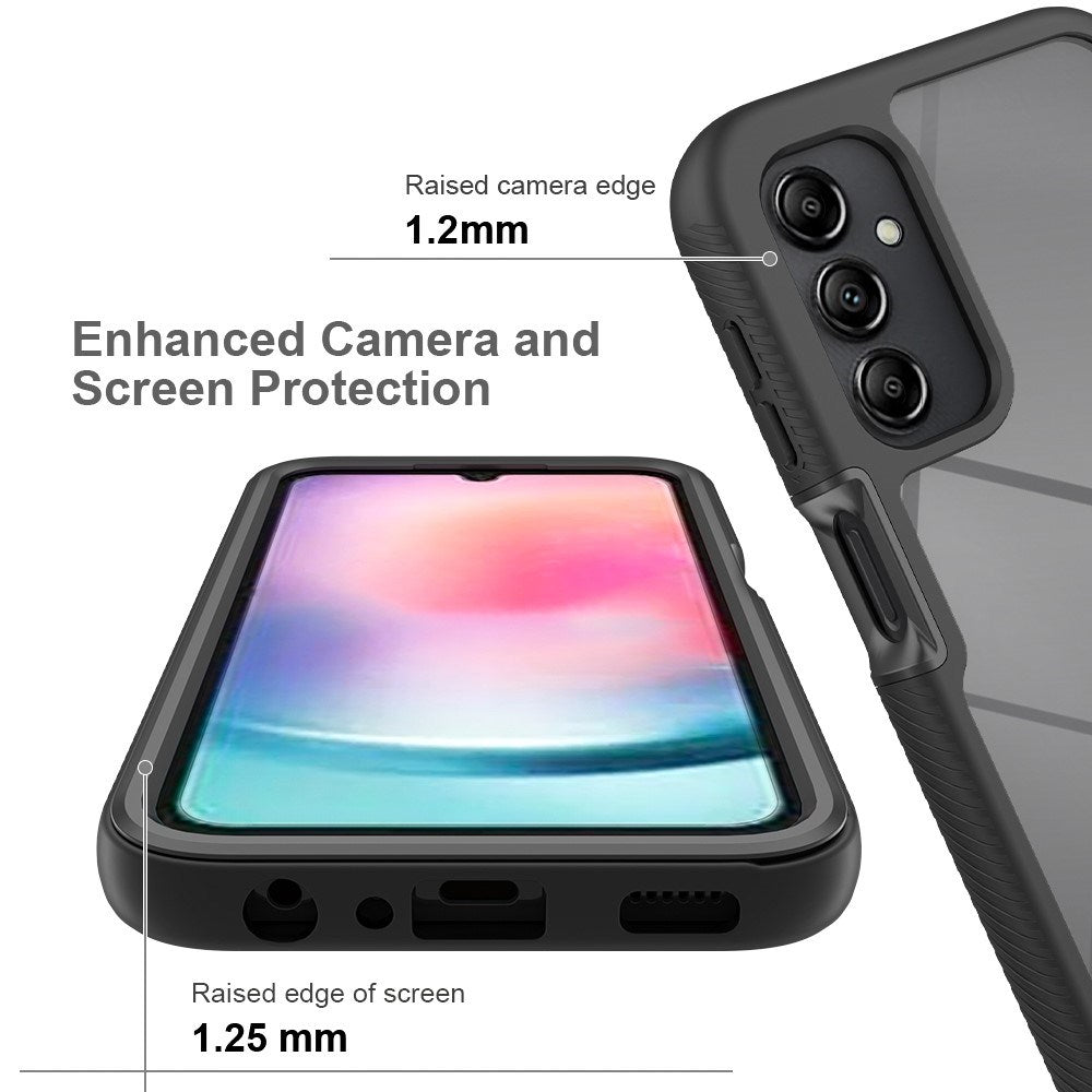 2-i-1 Plastik Cover & Skærmbeskyttelsesfilm - Samsung Galaxy A24 - Gennemsigtig