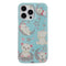 iPhone 14 Pro Glitter Plastic Bakdeksel - Bears &amp; Stars
