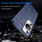 Huawei P60 Pro Rugged Shield Bakdeksel - Blå