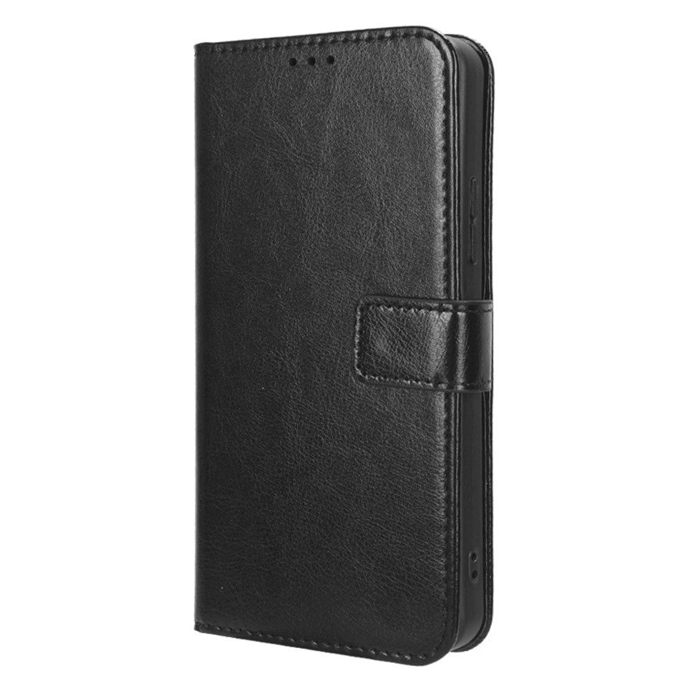 Nokia C22 Leather Flip Cover m. Lommebok og stropp - Svart
