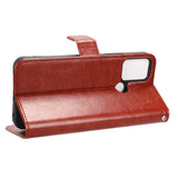 Nokia C22 Leather Flip Cover m. Lommebok og stropp - Brun