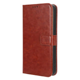 Nokia C22 Leather Flip Cover m. Lommebok og stropp - Brun