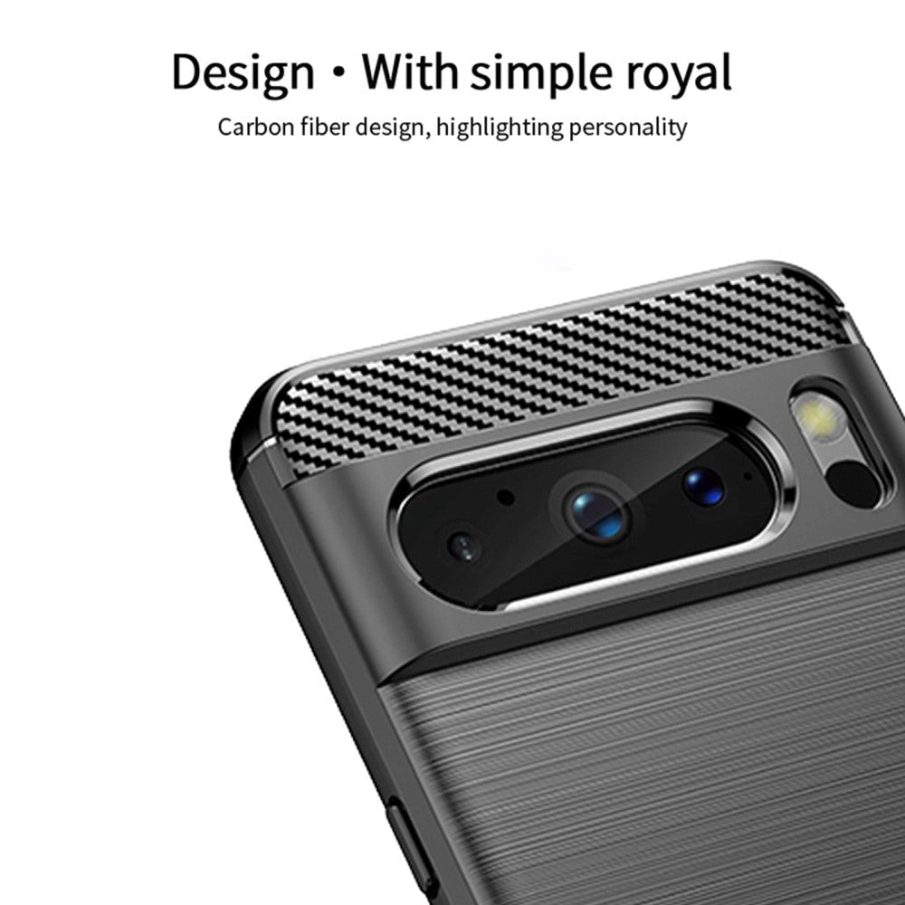 Google Pixel 8 Pro Bakdeksel i børstet karbon – svart