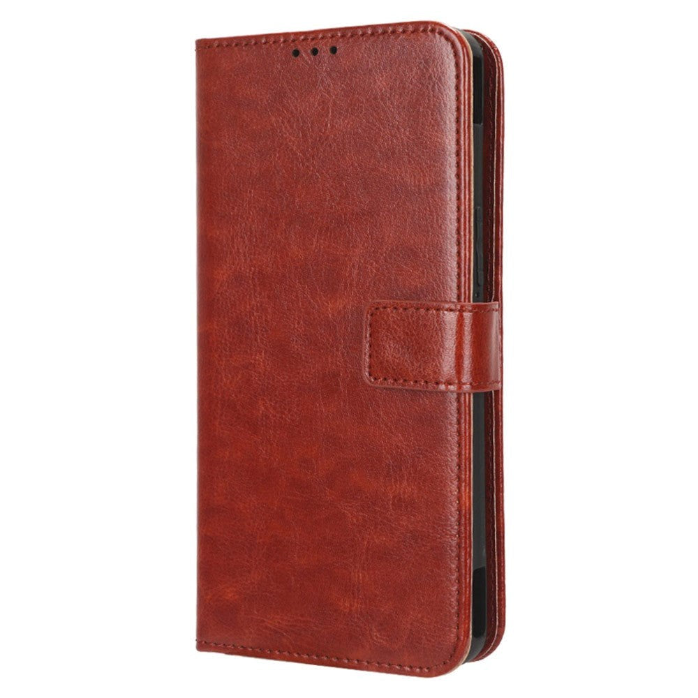 Asus ROG Phone 7 Leather Flip Cover m. Lommebok og stropp - brun