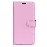 Huawei P60 Pro Litchi Leather Flip Cover m. Lommebok - Rosa