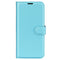 Huawei P60 Pro Litchi Leather Flip Cover m. Lommebok - Blå