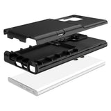 Samsung Galaxy S23 Ultra Hybrid Craftsman Bakdeksel m. Kortholder &amp; innebygd speil - svart