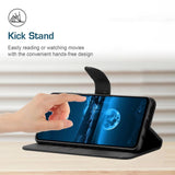 Honor Magic5 Lite Leather Flip Cover m. Lommebok og stropp - Svart