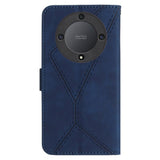Honor Magic5 Lite Leather Flip Cover m. Lommebok og stropp - Mørkeblå