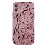 iPhone 11 skinnende fleksibelt plastdeksel - Bølget design - Rose gull