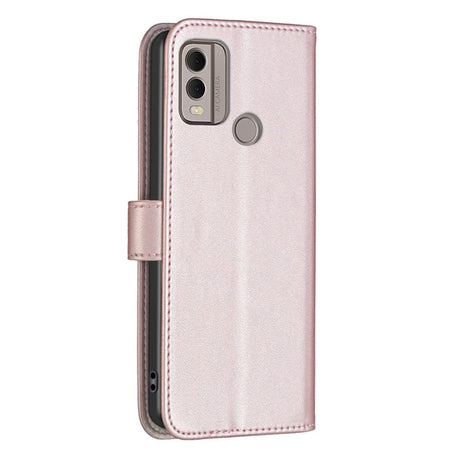 Nokia C22 Leather Flip Cover m. Lommebok og stativfunksjon - Rose gull