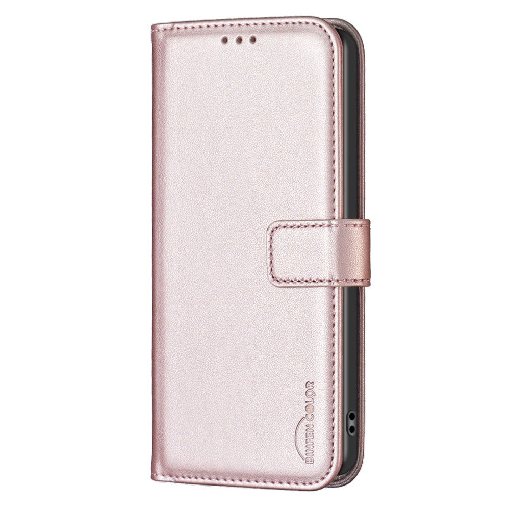Nokia C22 Leather Flip Cover m. Lommebok og stativfunksjon - Rose gull