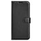 Nokia C32 - EIDERWOOD Faux Leather Flip Cover m. Kortholder og stativfunksjon - svart