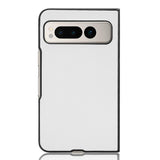 Google Pixel Fold lærdekket plastdeksel – hvit karbon