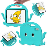 Lenovo Tab M9 Kids Bakdeksel m. Skulderstropp &amp; Håndholder - Octopus - Turkis