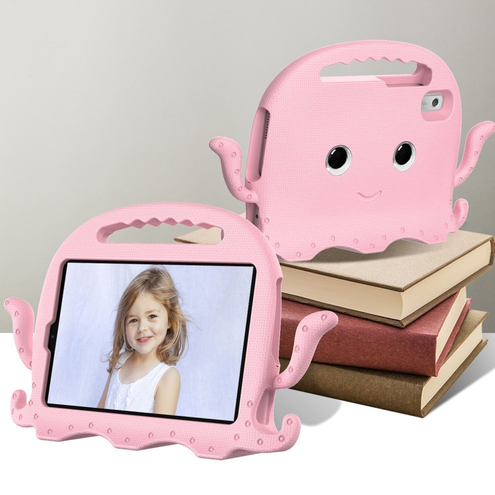 Lenovo Tab M9 Kids Bakdeksel m. Skulderstropp &amp; Håndholder - Octopus - Rosa