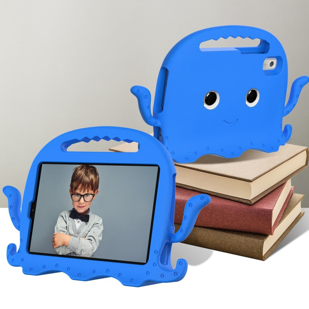 Lenovo Tab M9 Kids Bakdeksel m. Skulderstropp &amp; Håndholder - Octopus - Blå