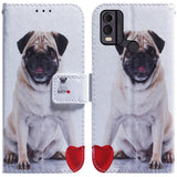 Nokia C22 Leather Flip Cover m. Lommebok og trykk - Hund