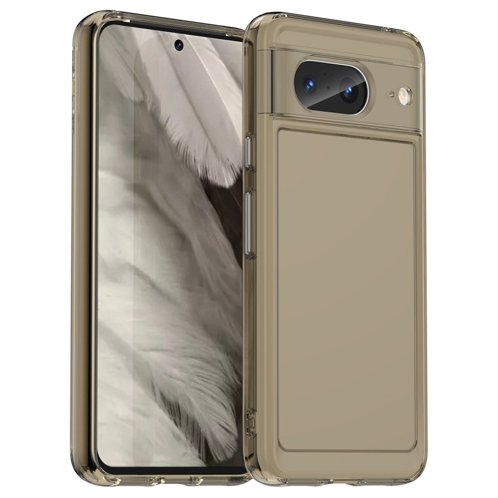 Google Pixel 8 fleksibelt bakdeksel i gjennomsiktig plast – mørkt gjennomsiktig