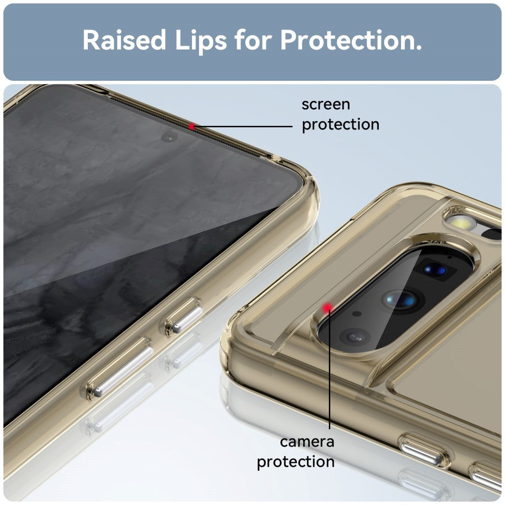 Google Pixel 8 Pro fleksibelt plastdeksel – gjennomsiktig / grå