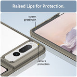 Google Pixel Fold Hybrid Plast Bakdeksel - Gjennomsiktig / Grå