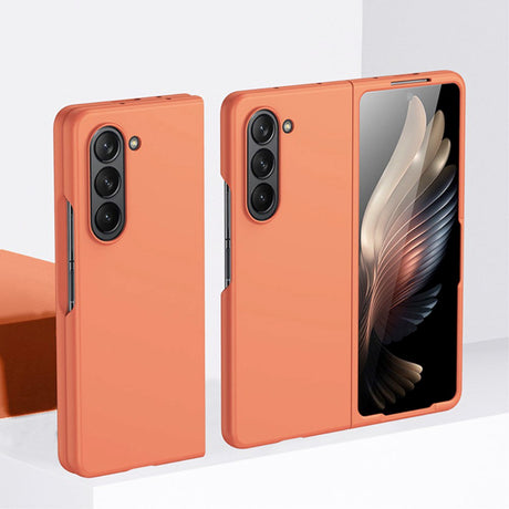 Samsung Galaxy Z Fold5 (5G) gummiert hardplast bakdeksel - oransje