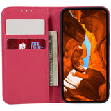 Motorola Edge 40 Leather Flip Cover m. Kortholder og stativfunksjon - Rosa