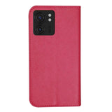 Motorola Edge 40 Leather Flip Cover m. Kortholder og stativfunksjon - Rosa