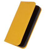 Motorola Edge 40 Leather Flip Cover m. Kortholder og stativfunksjon - oransje