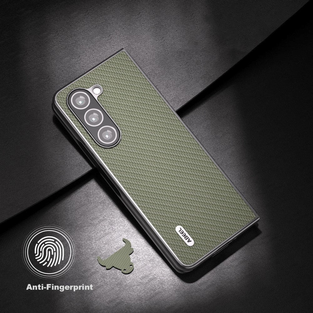 Samsung Galaxy Z Fold5 (5G) Skinndeksel Plastdeksel - Grønn karbon