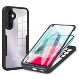 Samsung Galaxy A34 (5G) Hybrid plastbakdeksel m. Skjermbeskytter - Svart / Gjennomsiktig