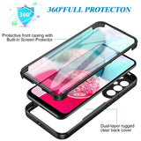 Samsung Galaxy A34 (5G) Hybrid plastbakdeksel m. Skjermbeskytter - Svart / Gjennomsiktig