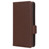 Motorola Edge 40 PU Litchi Leather Flip Cover m. Lommebok - Brun