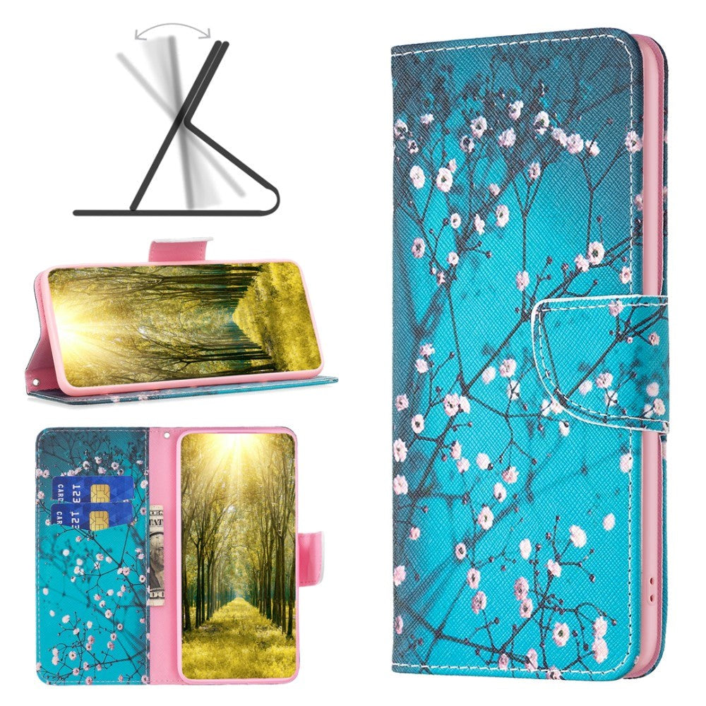 Google Pixel 8 Leather Flip Cover m. Lommebok - Blomstrende