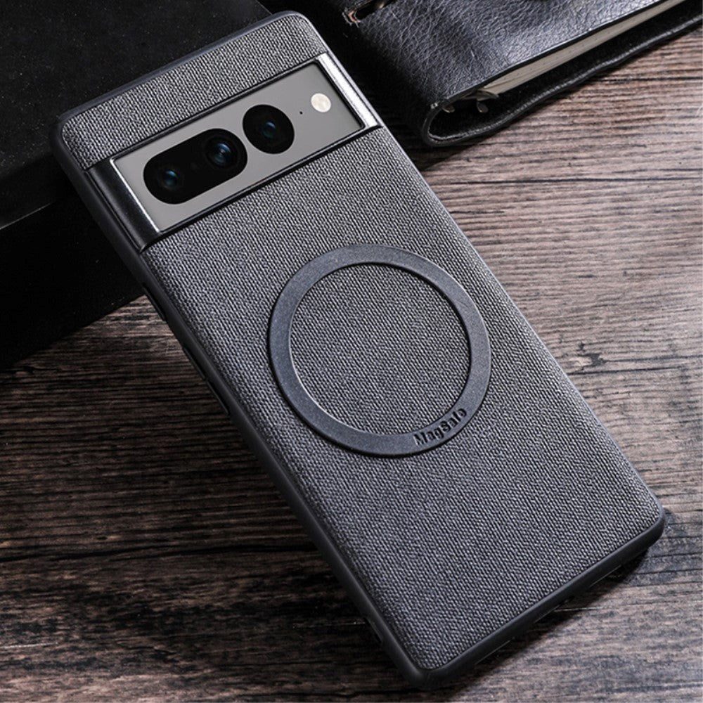 Google Pixel 8 Pro plastbakdeksel m. Grov tekstur - MagSafe-kompatibel - Svart