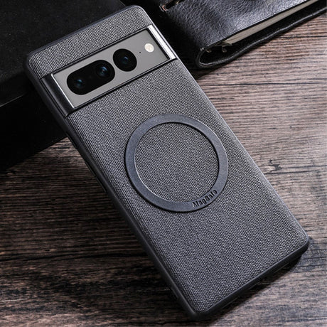 Google Pixel 8 Pro plastbakdeksel m. Grov tekstur - MagSafe-kompatibel - Svart