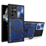 Samsung Galaxy S22 Ultra - EIDERWOOD Håndværker Cover m. Kickstand & Cam Slider - Blå