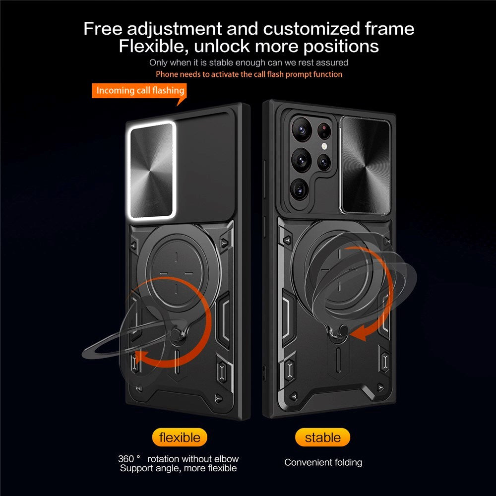 Samsung Galaxy S22 Ultra - EIDERWOOD Håndværker Cover m. Kickstand & Cam Slider - Blå