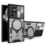 Samsung Galaxy S22 Ultra - EIDERWOOD Håndværker Cover m. Kickstand & Cam Slider - Sølv