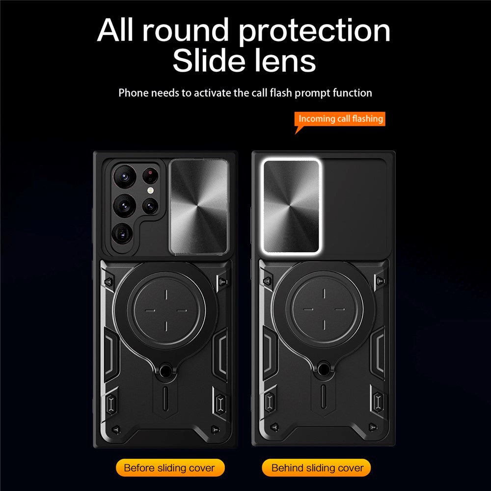 Samsung Galaxy S22 Ultra - EIDERWOOD Håndværker Cover m. Kickstand & Cam Slider - Sølv