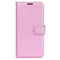 iPhone 15 Pro Max Litchi Leather Flip Cover m. Lommebok - Rosa