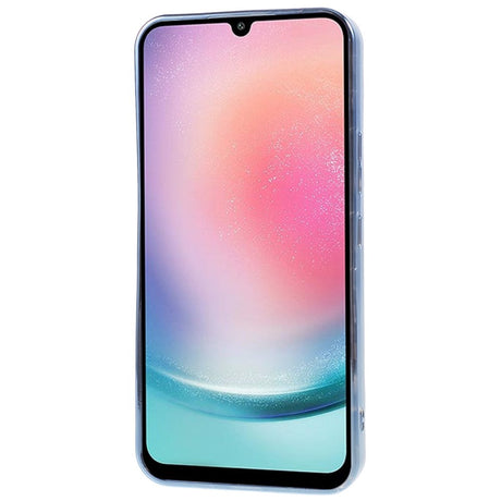 Samsung Galaxy A24 skinnende fleksibelt plastbakdeksel - Bølget design - Blå