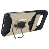 Google Pixel 8 Pro Craftsman Bakdeksel m. Magnetisk stativ, kortholder og kamskyver - gull