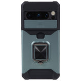 Google Pixel 8 Pro Craftsman Bakdeksel m. Magnetisk stativ, kortholder og kamskyver - Grønn